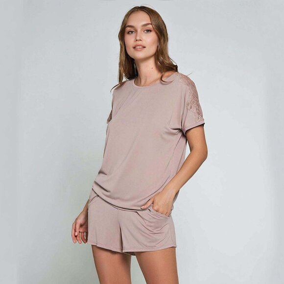 Soft Pajama Set with Pockets Womens Plus Size 3X Blush Color Loungewear - Picture 9 of 9